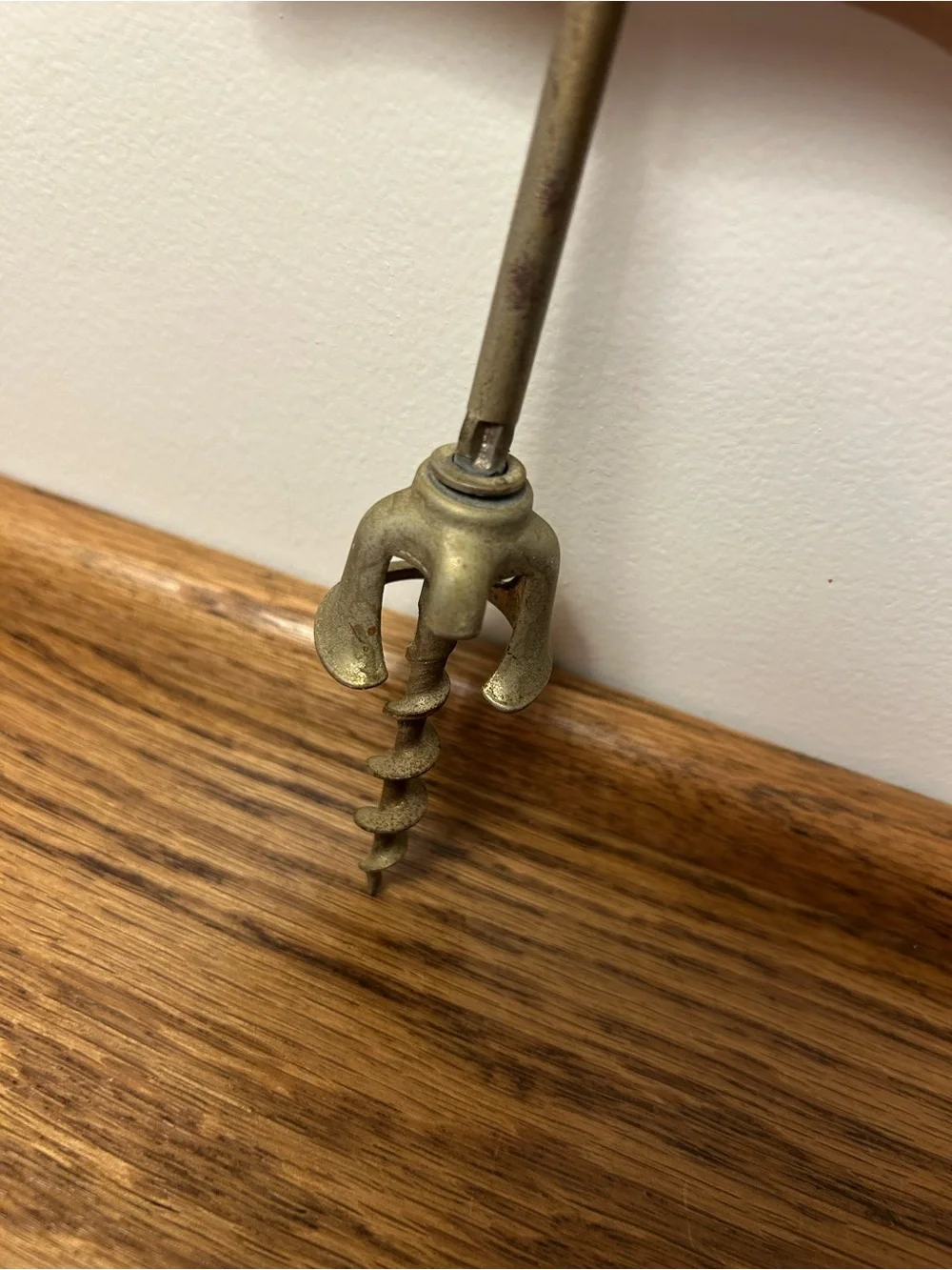 Vintage Wooden Handle Corkscrew – Brown